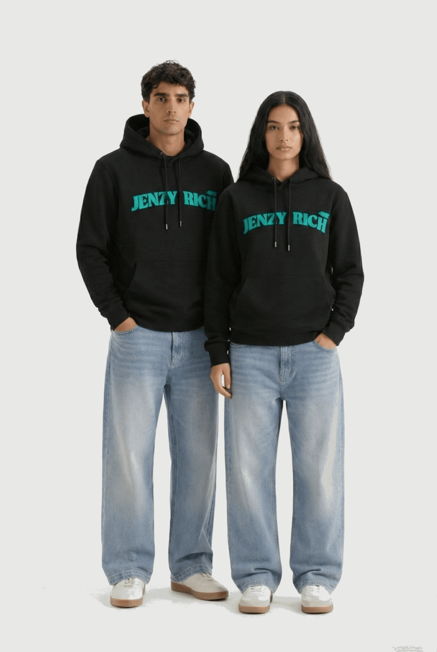 Black Green Dragonfly Puffed Print Premium Hoodie (Unisex)