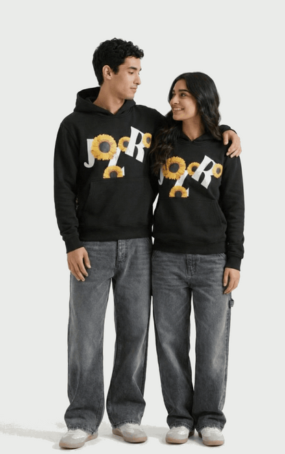 Sunflower Puffed Print Premium Hoodie (Unisex)