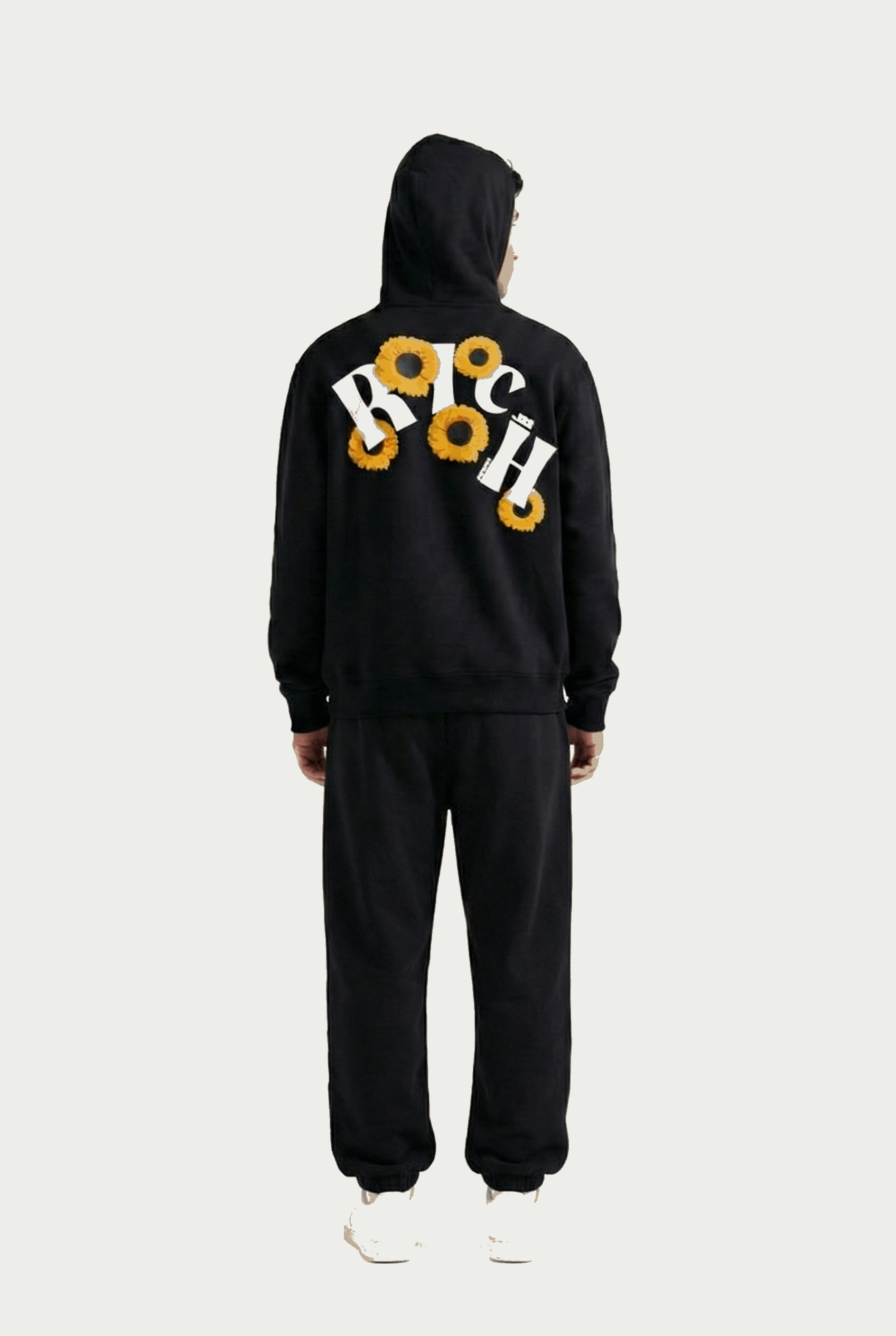 Sunflower Puffed Print Premium Track Suit (Unisex)