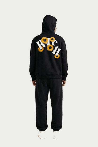 Sunflower Puffed Print Premium Track Suit (Unisex)