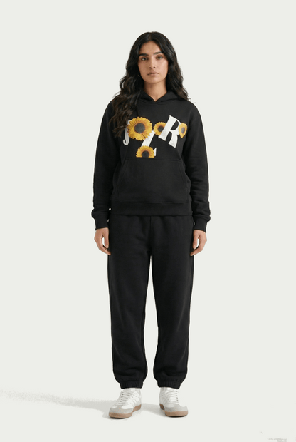 Sunflower Puffed Print Premium Track Suit (Unisex)