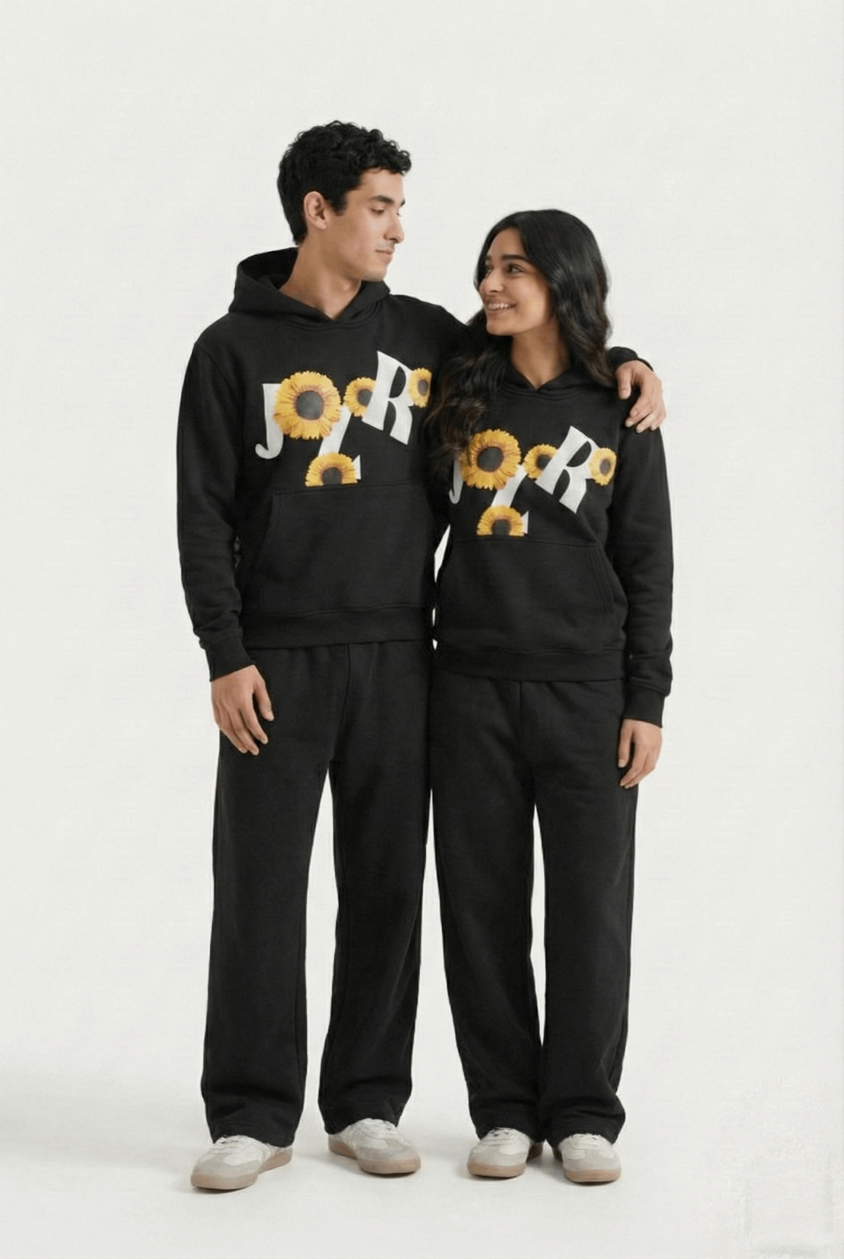Sunflower Puffed Print Premium Track Suit (Unisex)