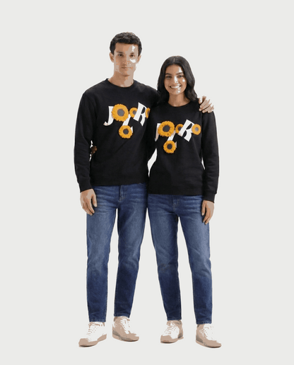 Sun flower Puffed Print Premium Sweatshirt (Unisex)