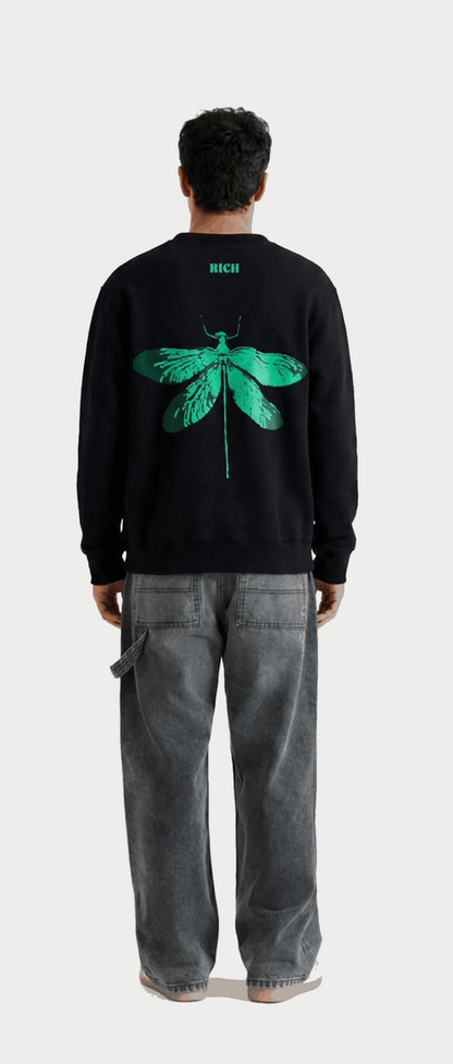 Dragon Fly Puffed Print Premium Sweatshirt (Unisex)