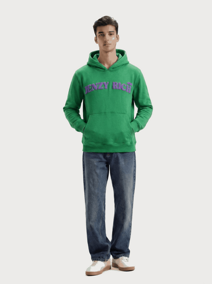 Purple Green Dragonfly Puffed Print Premium Hoodie (Unisex)