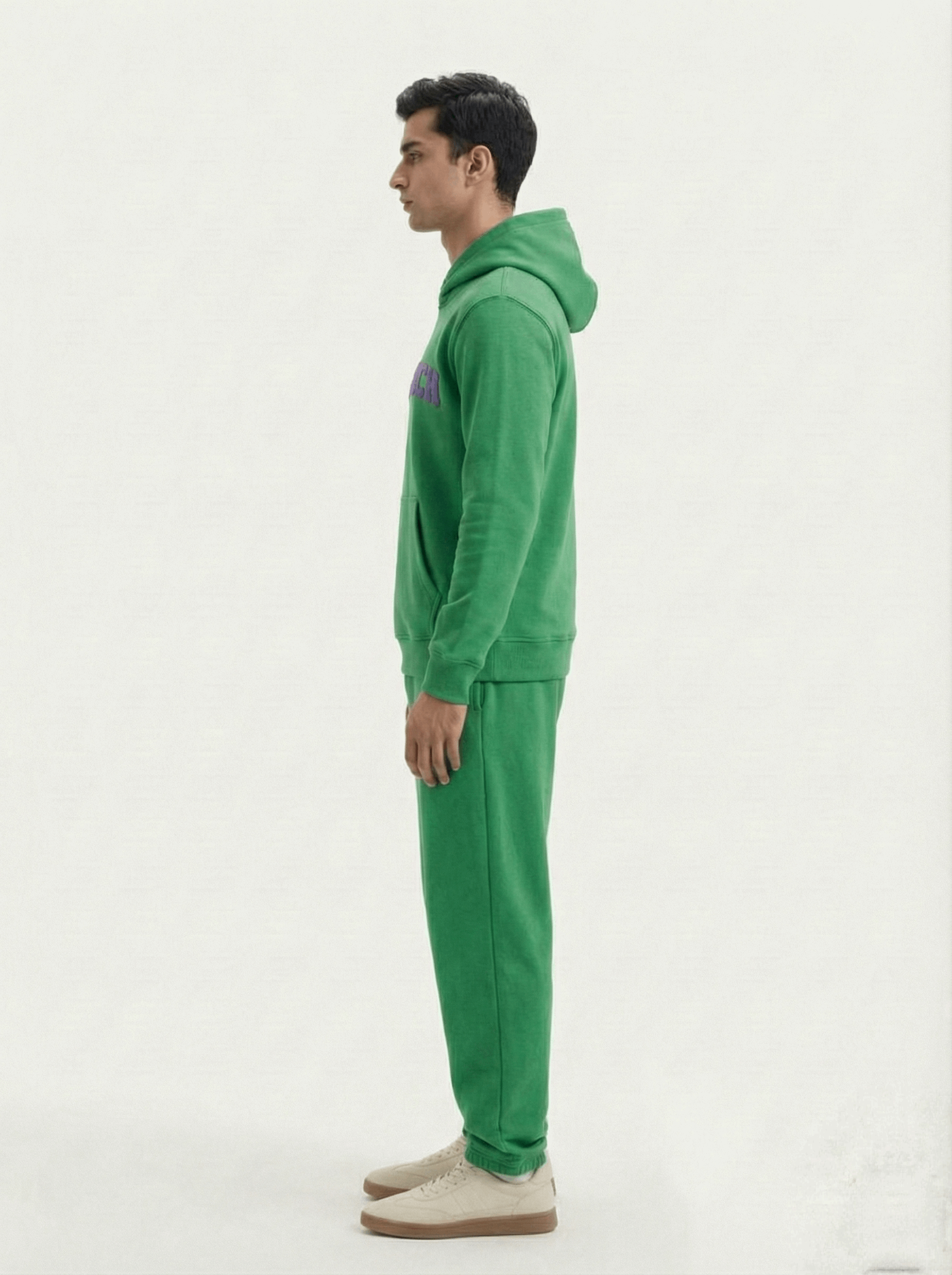 Purple Green Dragonfly Puffed Print Premium Track Suit (Unisex)