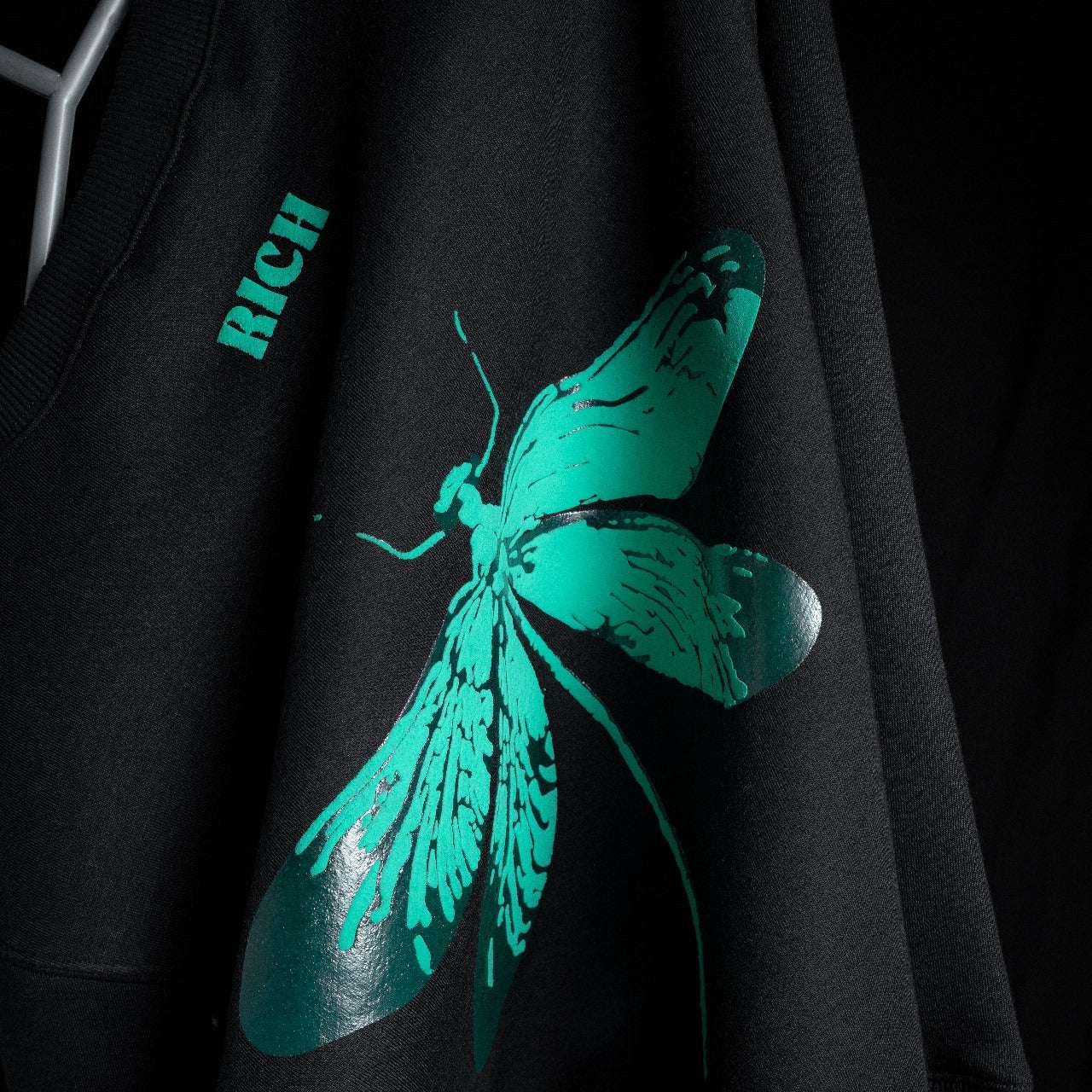 Jenzy Rich Dragon Fly Puffed Print Premium Sweatshirt (Unisex)