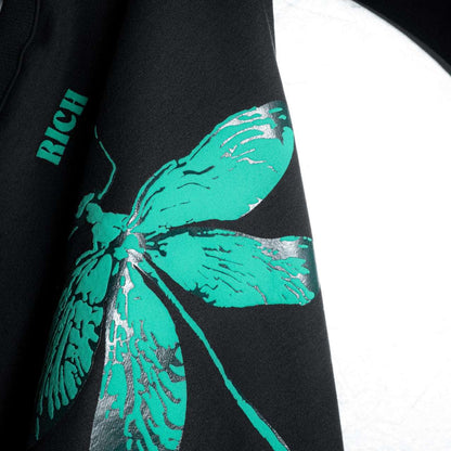 Jenzy Rich Dragon Fly Puffed Print Premium Sweatshirt (Unisex)