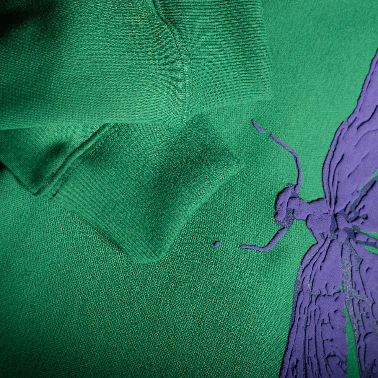 Purple Dragon Fly Puffed Print Premium Sweatshirt (Unisex)
