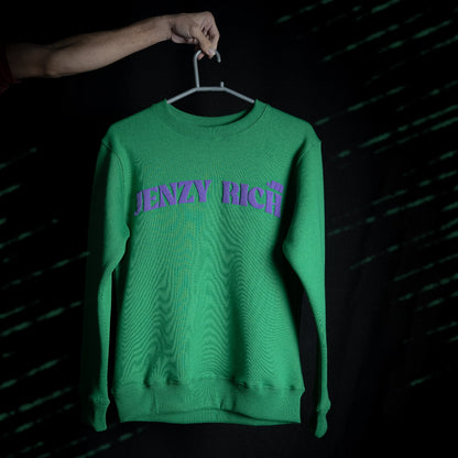 Jenzy Rich Purple Dragon Fly Puffed Print Premium Sweatshirt (Unisex)