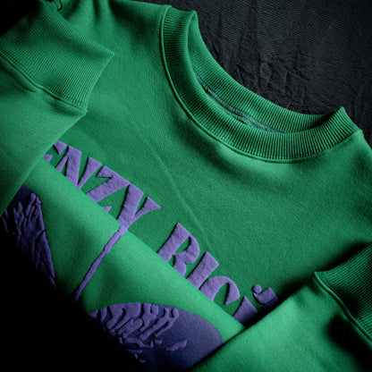 Jenzy Rich Purple Dragon Fly Puffed Print Premium Sweatshirt (Unisex)