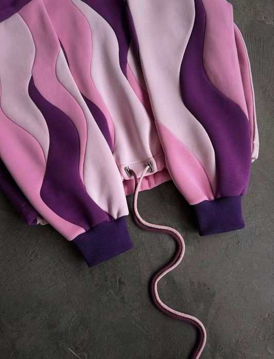 Pink Waves Multi Shade Premium Hoodie (Unisex)