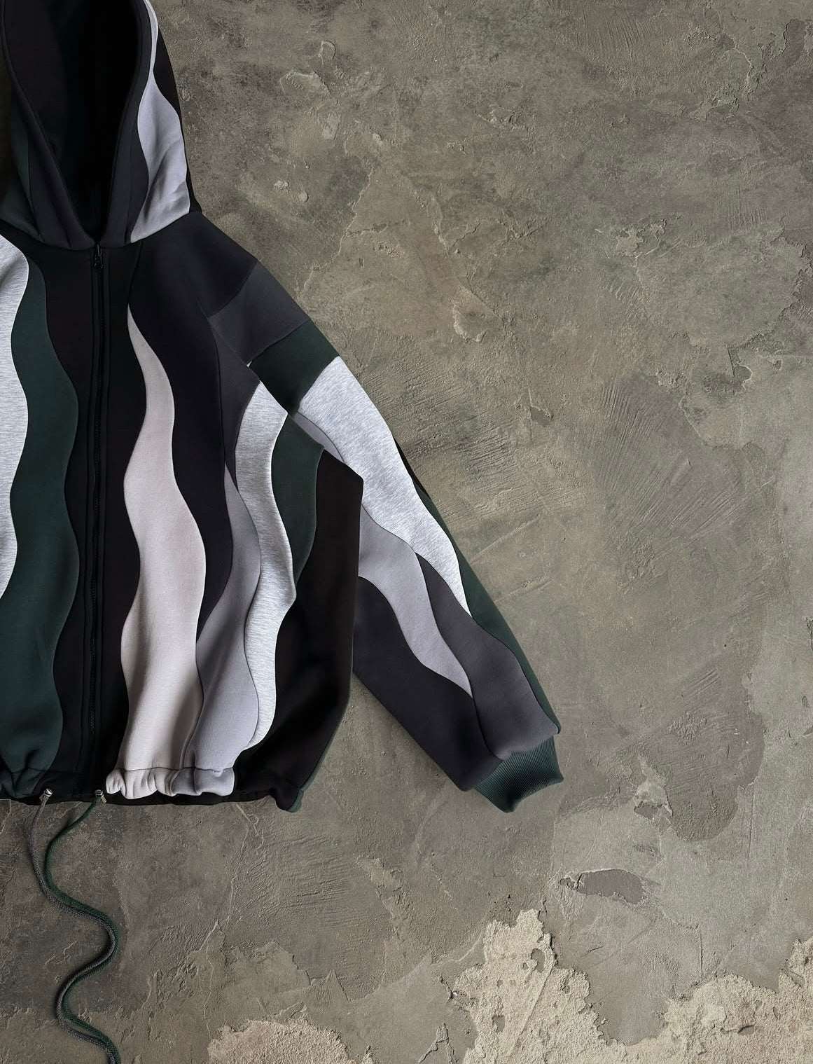 Light Blue Waves Dual Sided Multi Shade Premium Hoodie (Unisex)