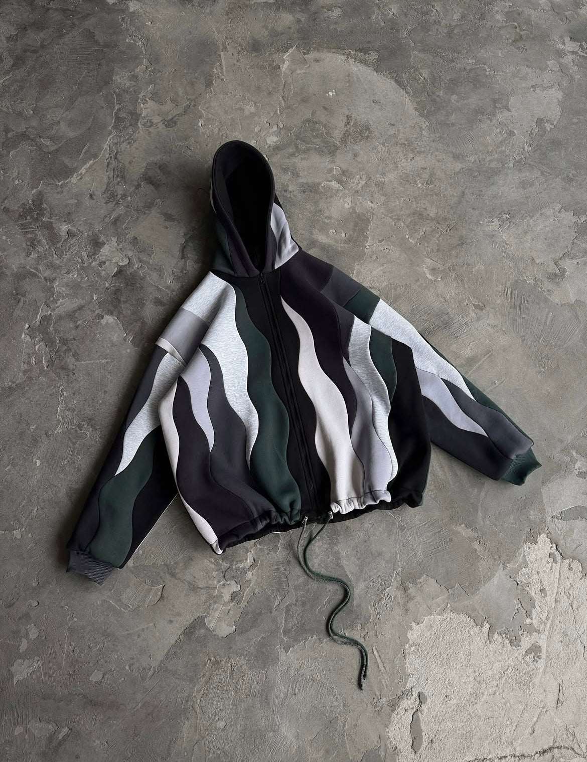 Light Blue Waves Dual Sided Multi Shade Premium Hoodie (Unisex)