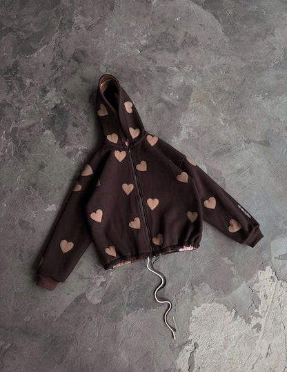 Brown Waves Dual Sided Multi Shade Premium Hoodie (Unisex)