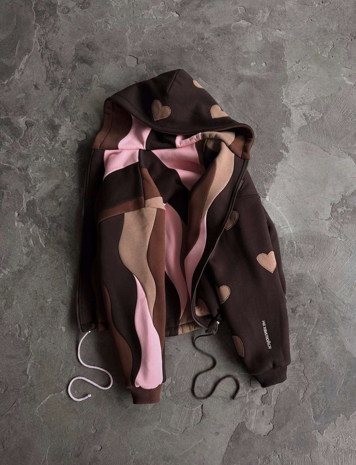 Brown Waves Dual Sided Multi Shade Premium Hoodie (Unisex)