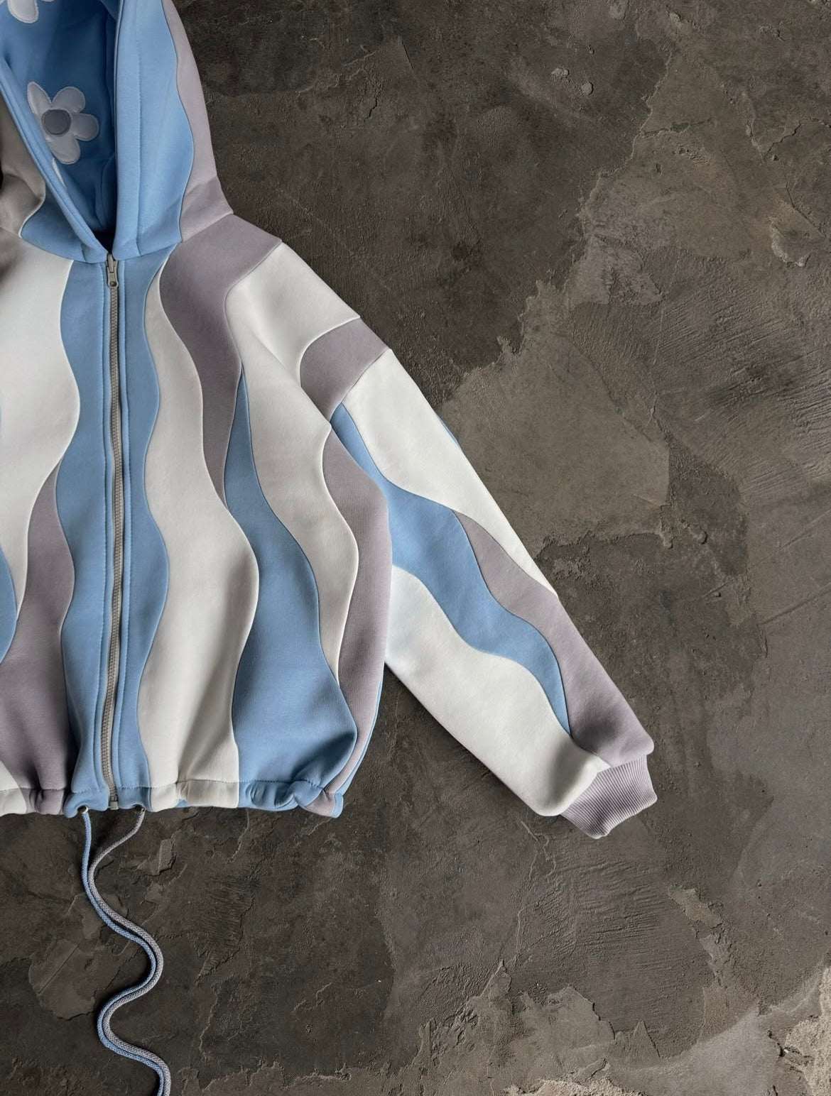 Blue Multi Shade Waves Premium Hoodie (Unisex)