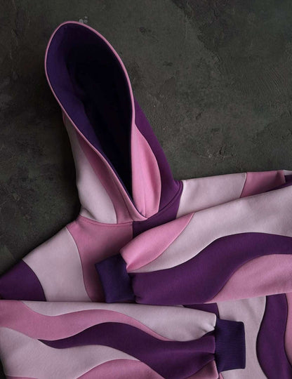 Pink Waves Multi Shade Premium Hoodie (Unisex)