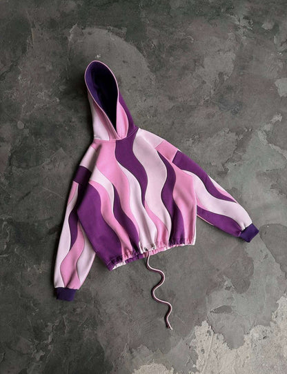 Pink Waves Multi Shade Premium Hoodie (Unisex)