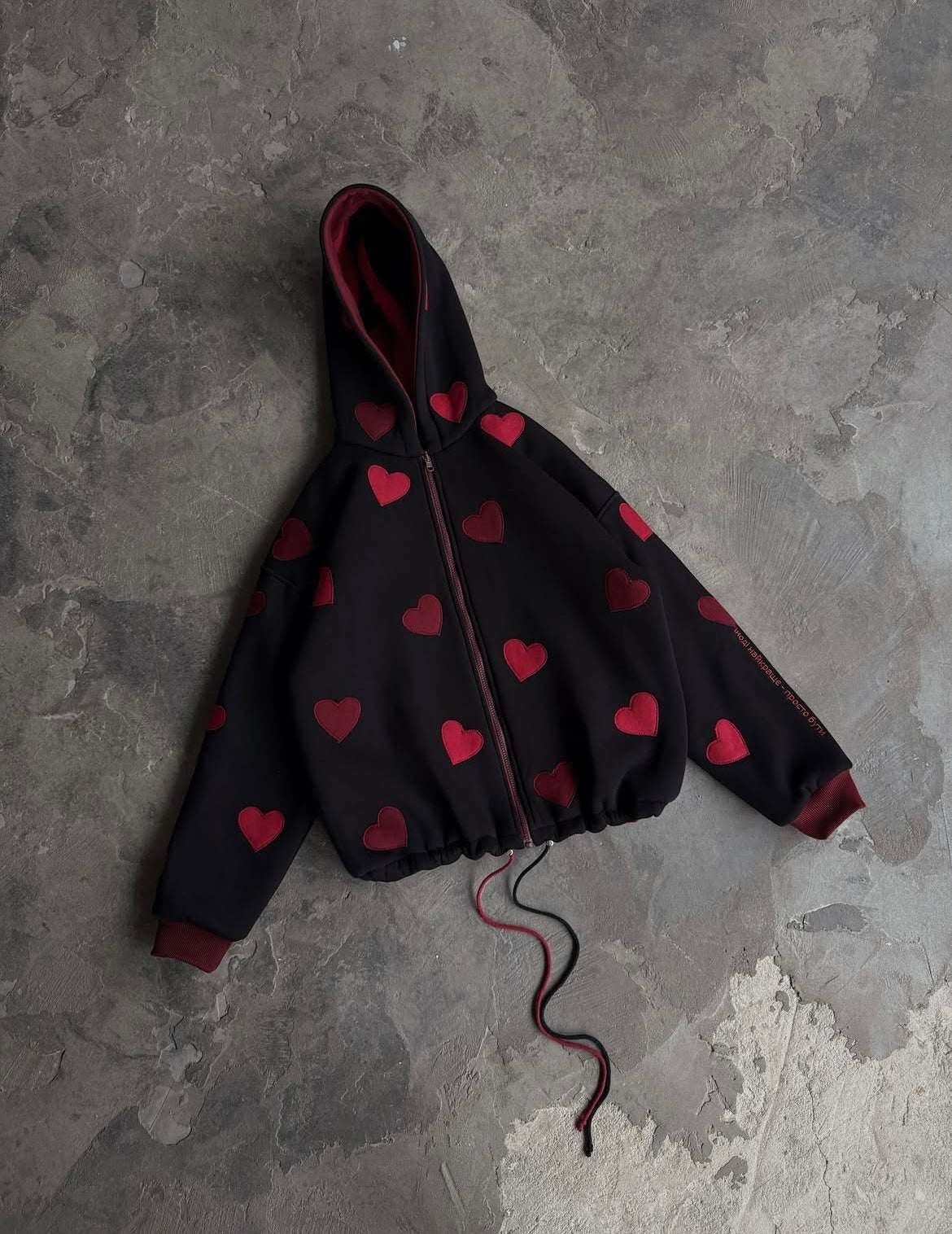 Red Waves Dual Sided Multi Shade Premium Hoodie (Unisex)