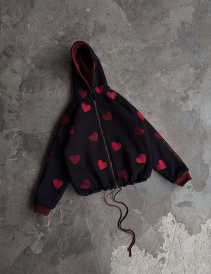 Red Waves Dual Sided Multi Shade Premium Hoodie (Unisex)