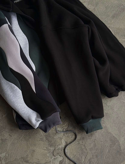 Light Blue Waves Dual Sided Multi Shade Premium Hoodie (Unisex)